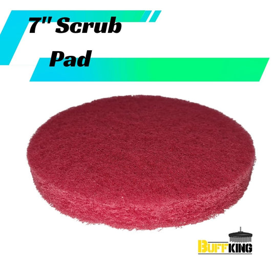 BUFFKING Disc Scrub Pad 7" (RED) Medium Density  - Pack of 5 Pc