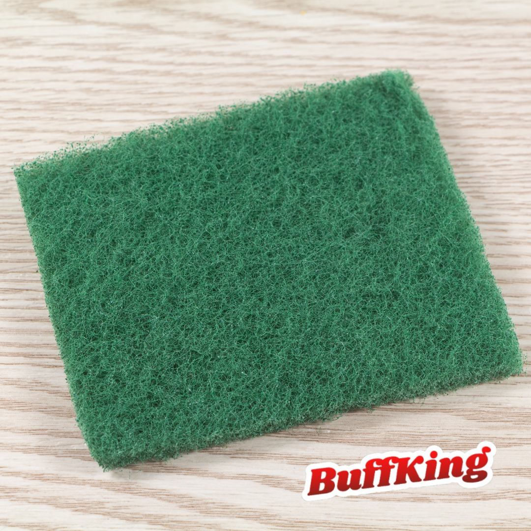 BUFFKING Nylon Scrub Pads for Kitchen, Sink, Tiles - 01 Pc (Green)