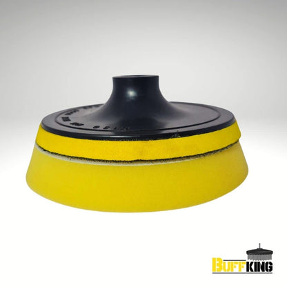 BUFFKING Pro Detailing Foam Pad 7"– Yellow for Polishing -01 Pc- Attached with Polisher Machines