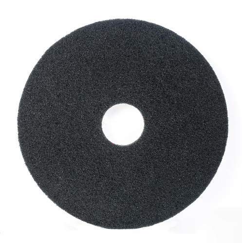 BUFFKING Stripping Pad 17 inches  Attached with Single Disc Floor Scrubber & Polisher Machine -BLACK For Stripping Layer (Pack of 5)