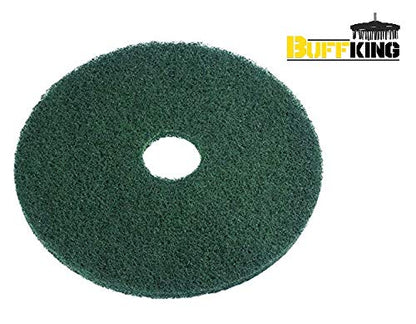 BUFFKING Polishing pad 17 Inches Attached with Single Disc Floor Scrubber & Polisher Machine - Green For Cleaning(Pack of 5)